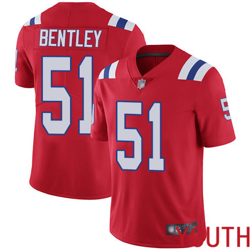 New England Patriots Football 51 Vapor Limited Red Youth Ja Whaun Bentley Alternate NFL Jersey